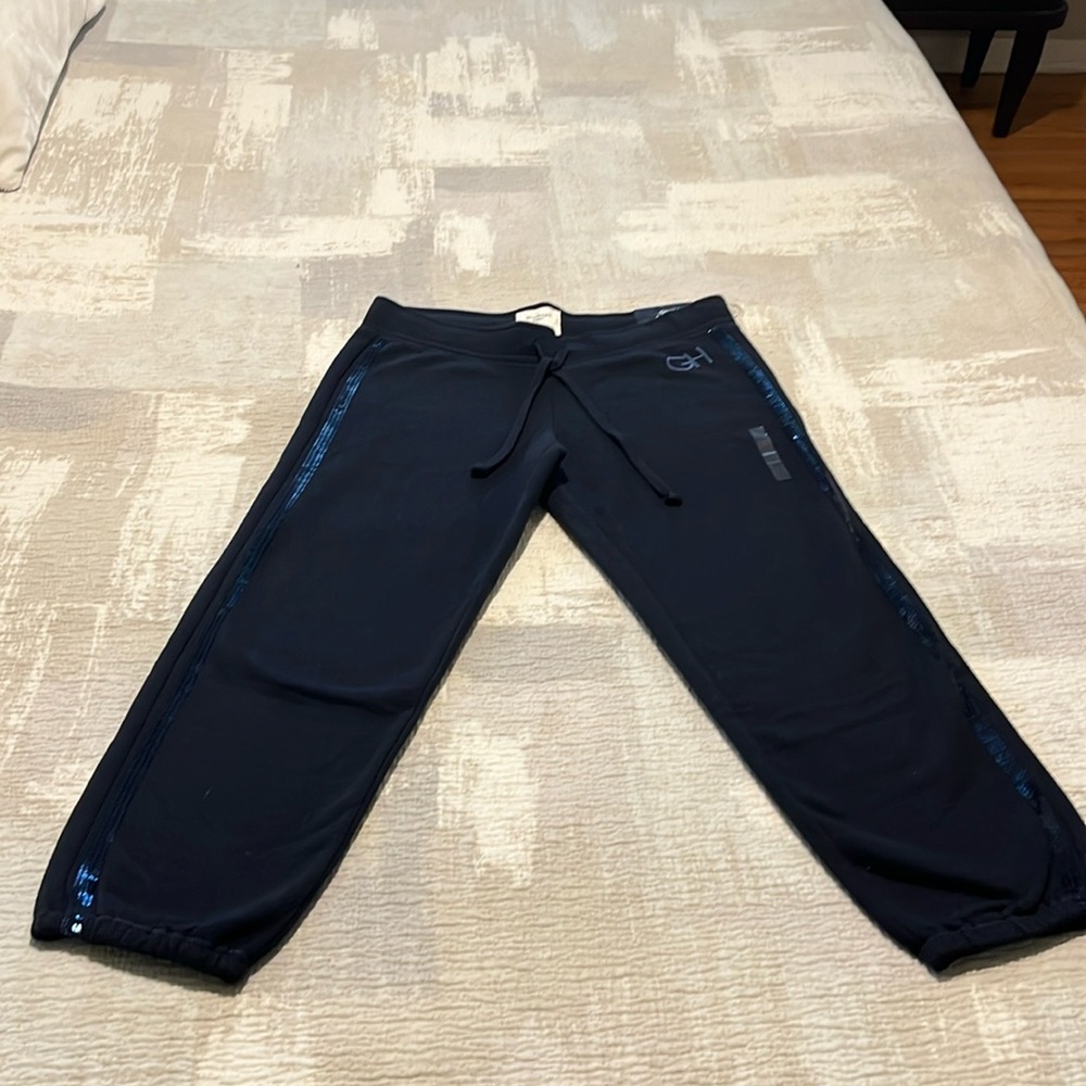 GILLY HICKS Sidney banded crop pants dark blue size S
